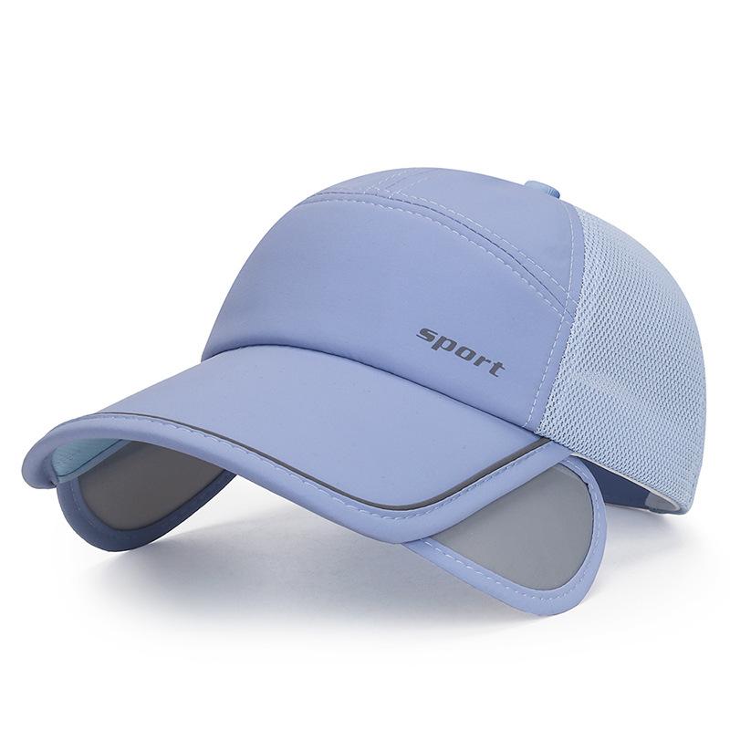 Spring and Summer Men's and Women's Sunshade Drawstring Fishing Baseball Cap Reflective Printed Cap