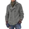 2026 New Oversized Sweater Men's Solid Color Button-up Jacket