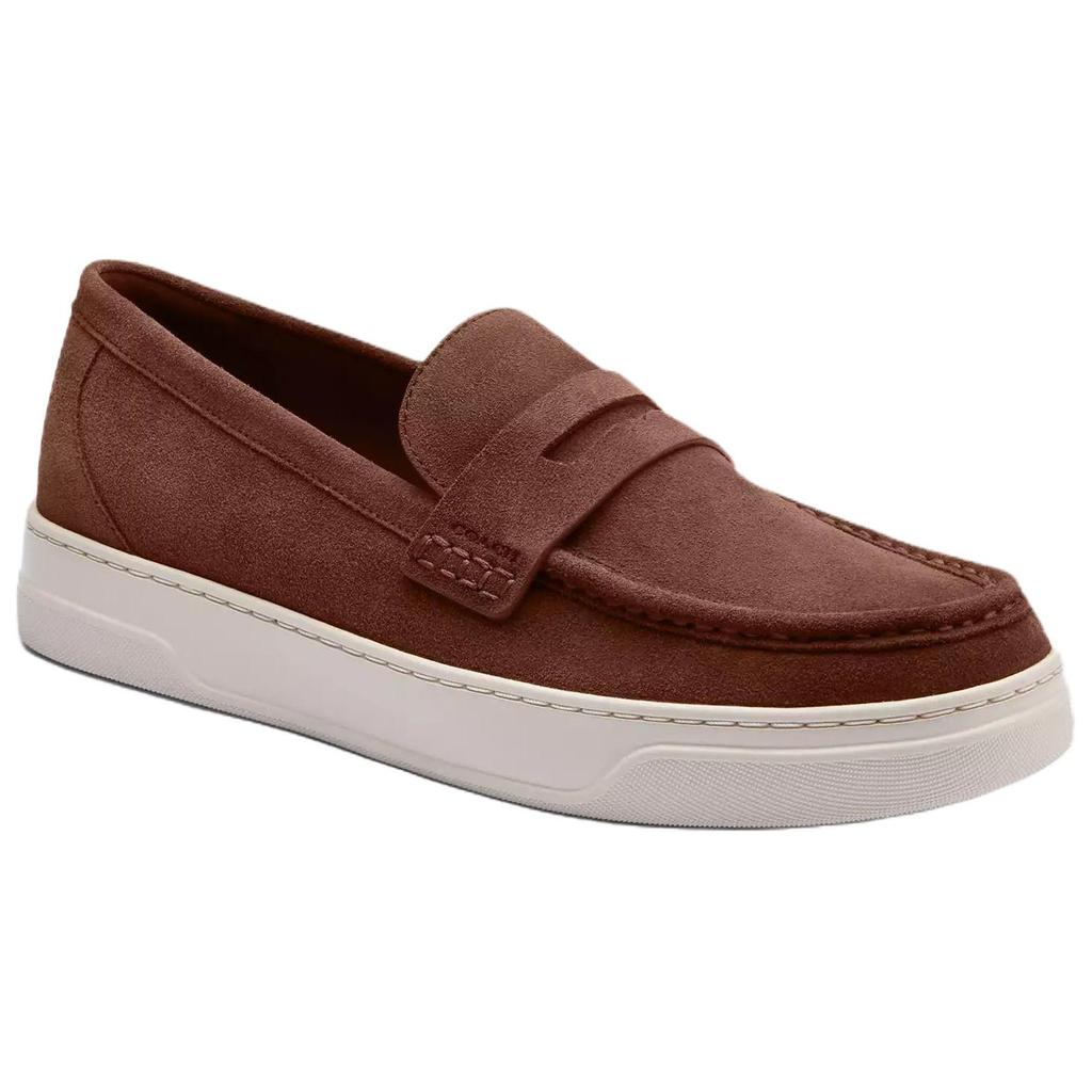 Coach Hybrid Suede Leather Round Toe Slip-On Loafers Men Loafers Brown CAP36-SAD