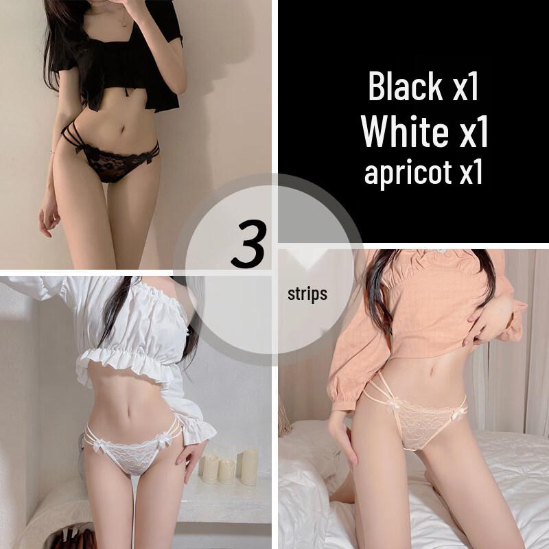 ANDSEEYOU Women s Lace Low-Rise Briefs 3-Pack One Size