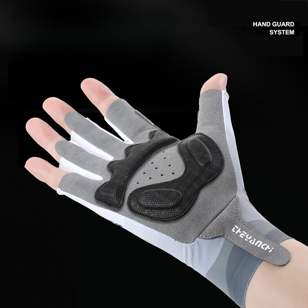 New Summer Cycling Gloves Outdoor Sports Sun Protection Non Slip Breathable Half Finger Fishing Fitness Gloves Mountain Bike
