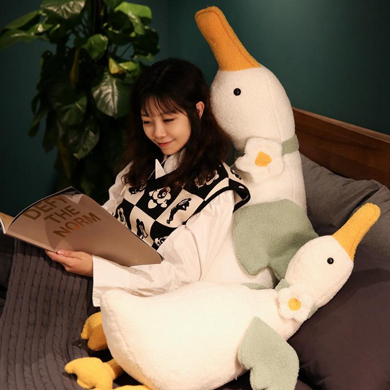 Cartoon Big Goose Doll Plush Toy Big White Goose Doll Children Girl Sleeping Soothing Pillow Doll