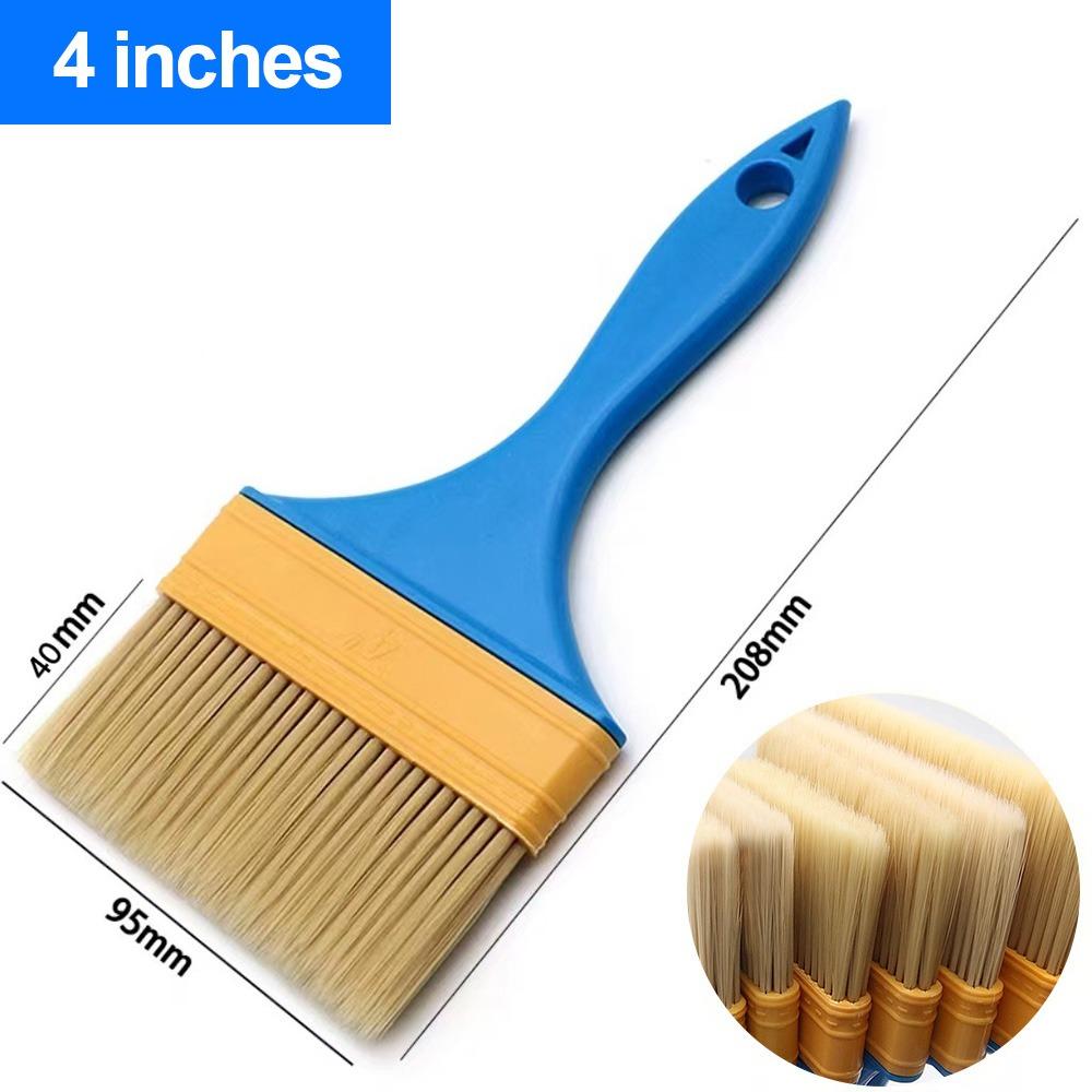 5pcs/set Nylon Bristle Paint Brushes Smooth Application All-Purpose Wall Painting Tools Plastic Handle Latex Brush Wall Painting