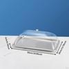 304 Stainless Steel Serving Tray with Dome Lid Food Rectangular Platter for