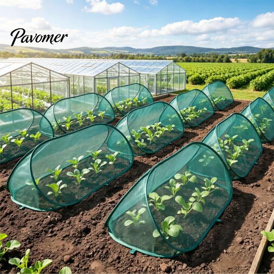 Plant Protection Tent Pop Up Cover Mesh Garden Protector with Ground Stakes Foldable Insect Barrier Netting for Vegetables Flowers Seedlings