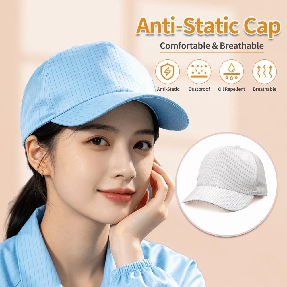 Anti Static Work Hat Hard Tongue Chef Hat Hygienic Baseball Cap  Dust Free Workshop