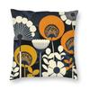 Floral Finland Square Pillowcase Polyester Linen Velvet Printed Zip Decorative Bed Cushion Cover Wholesale