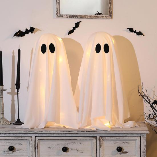 Halloween Ghost Decorations String Lights Spooky Ghosts Ornament Haunted House Prop for Home Parties Festivals