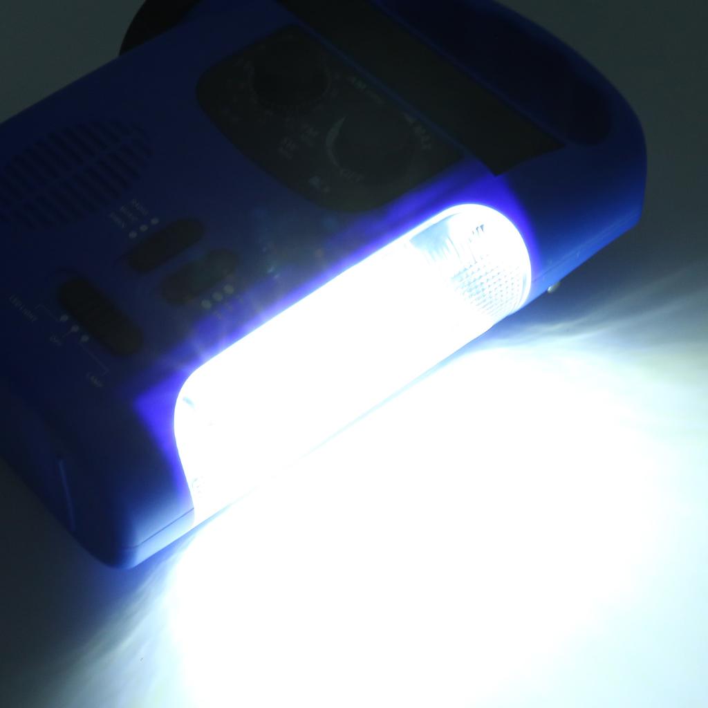 Hand Crank Solar Radio AM FM SW Emergency Radio with LED Flashlight Reading Light MP3 Player for Outdoor Camping