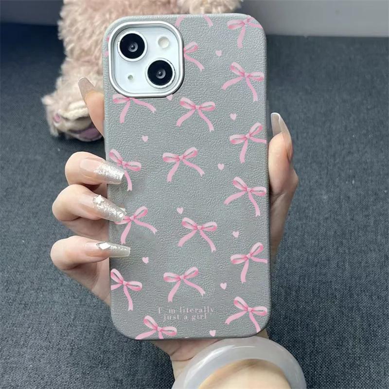 Black Bows Soft Phone Case for Xiaomi Redmi Note 14 13 12 11 Pro Plus 4G 5G 12S 11S 10S 10 9S 12C 13C 14C Leather Texture Cover