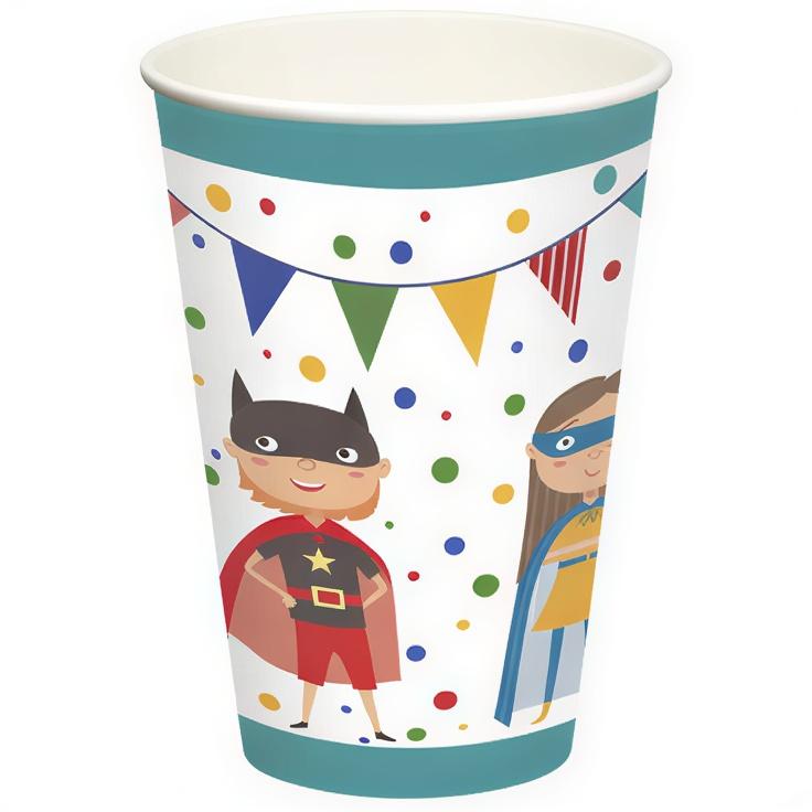 Kubek Papierowy "Superhero" 200 Ml, Śr. 70 Mm 10 Szt.