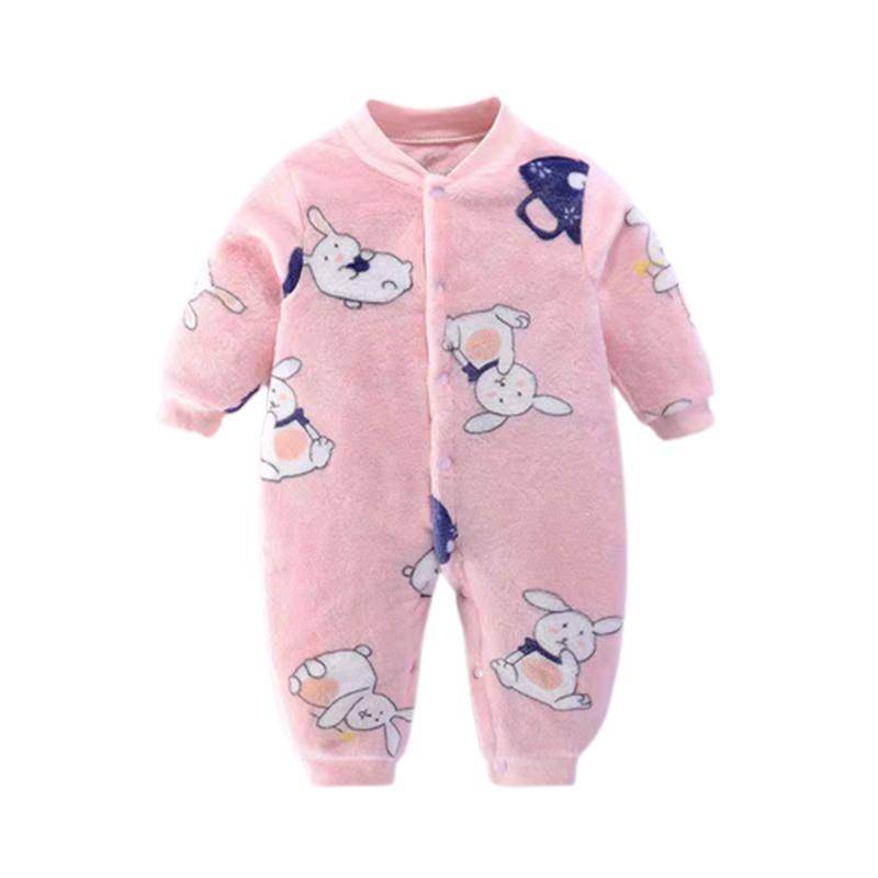 Warm Flannel Newborn Infant Romper Jumpsuit Cute And Cozy Baby Clothes Outfit