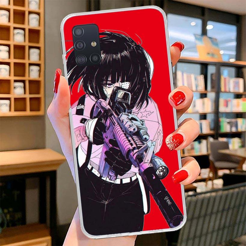 Japanese Style Anime Girl Cover Phone Case For Samsung Galaxy A12 A22 A32 A52 A72 A02S Phone Case Note 20 Ultra 10 S10 Plus A51