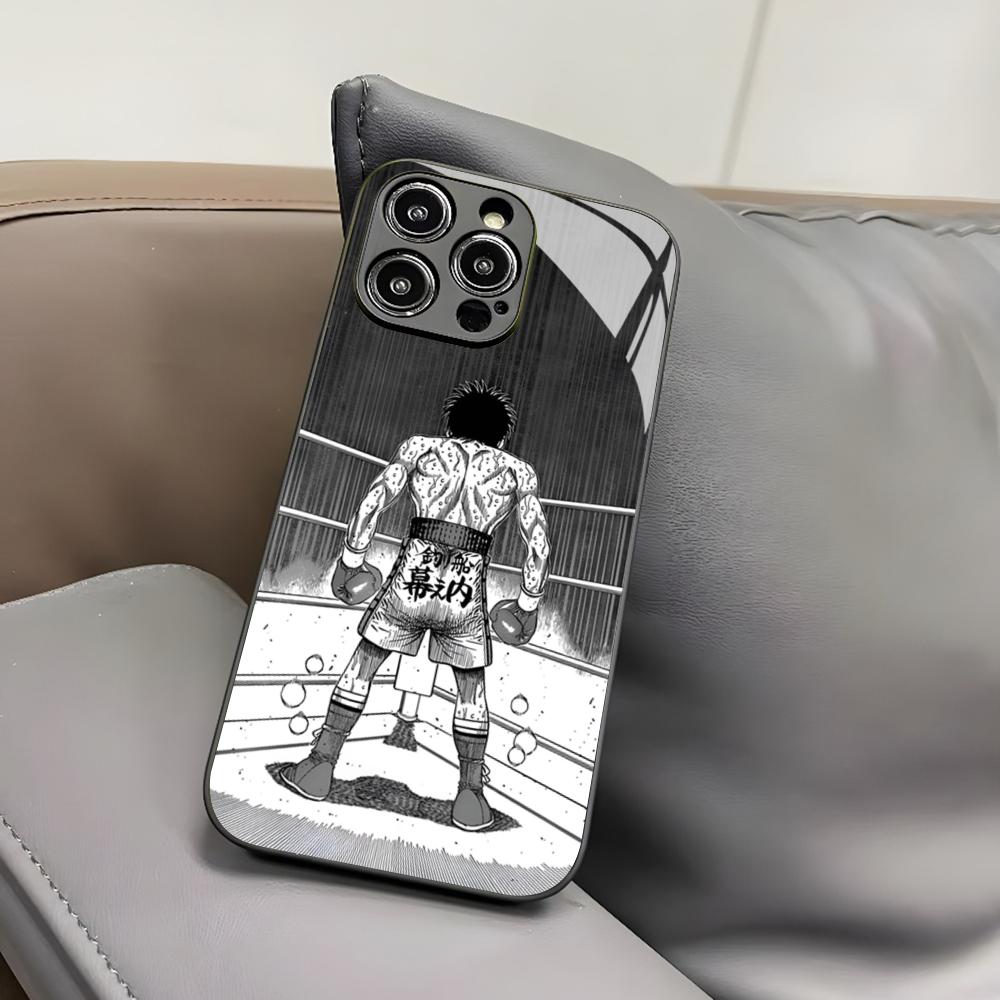 Hajime No Ippo Makanouchi Mobile Phone Case for Iphone 17 Air 16 15 14 12 11 13 Pro Max Mini X Xr Xs Puls Black Glass Cover
