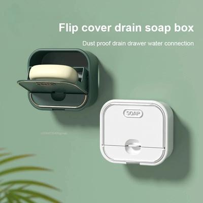 1 pz Scatola Porta Sapone Drenante Doppia Creativa Multifunzionale per Casa Lavanderia Cassetto da Parete Senza Fori Porta Sapone