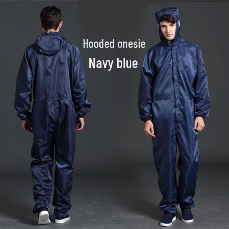 Anti-Dust Full-Body Hooded Coverall with Rock Wool, Anti-Static, Ideal for Food Handling, Spray Painting, and Farming for Men & Women.
