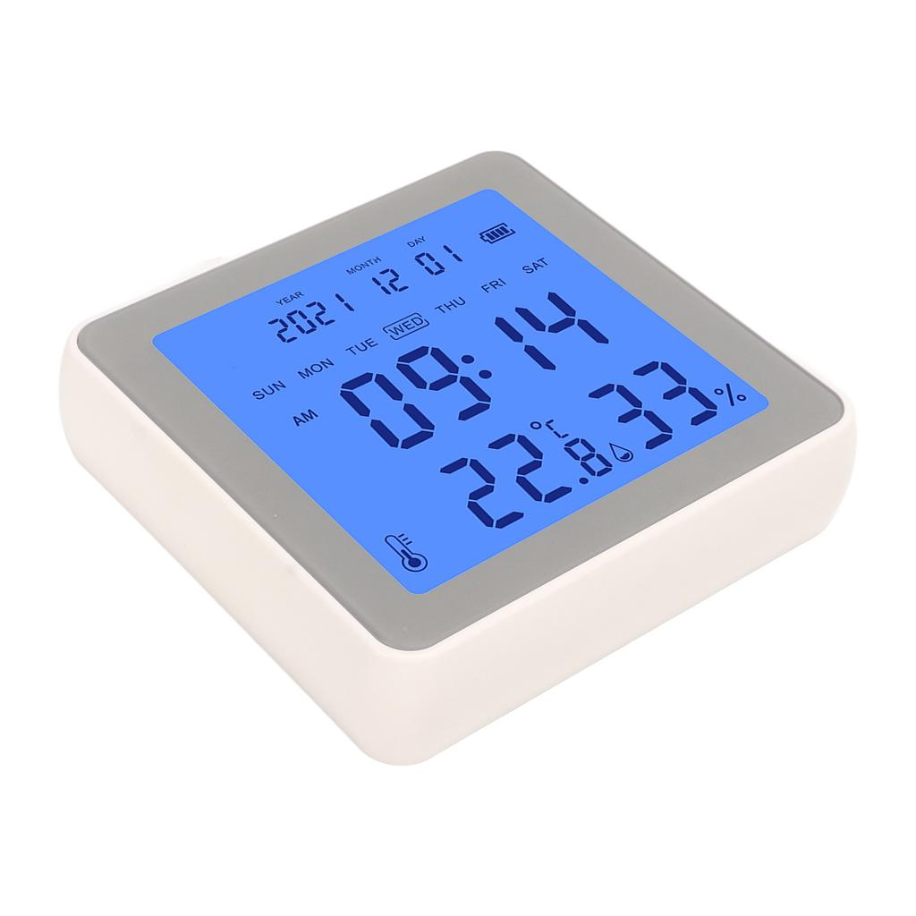 3.2in LCD Screen Smart Temperature Humidity Sensor Low Power Consumption Monitor for Bedroom Hotel