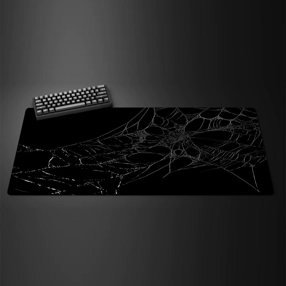 Tappetino Mouse Ragnatela Grande Computer Ufficio Gioco Tavolo Tappetini XXL Gomma Antiscivolo Tastiera Gaming Mousepad Lunghi Tappetini da Scrivania