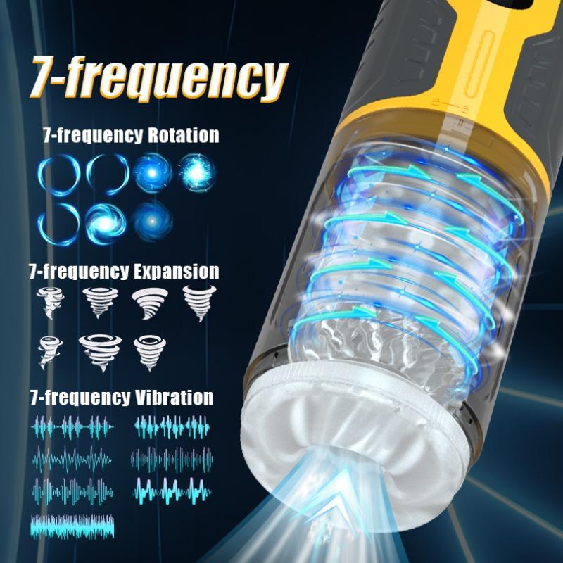 Automatic Telescopic Rotation Male Masturbator Vibration Heated Blowjob Sexmachine Sex Toy for Men Masturbation Cup Pocket Pussy
