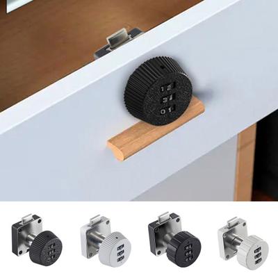 1 Set Combination Lock 3-digit Password Anti-theft Mailbox Cabinet Door Security Hardware for Home