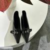 Fashion Pointed Toe Low Heel Women Chelsea Boots Ladies Elegant Belt Buckle Mordern Short Booties