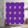 Vintage Skull Candy Canes Shower CurtainHalloween Pattern Decorative Waterproof Bath Fabric Purple 3D Printing Bathroom Decor Ho