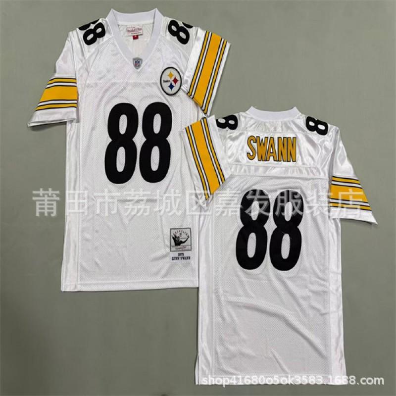 Pittsburgh Steelers Vintage NFL Football Jersey Men Cotton Embroidered Training Shirt Rugby Sport Wear