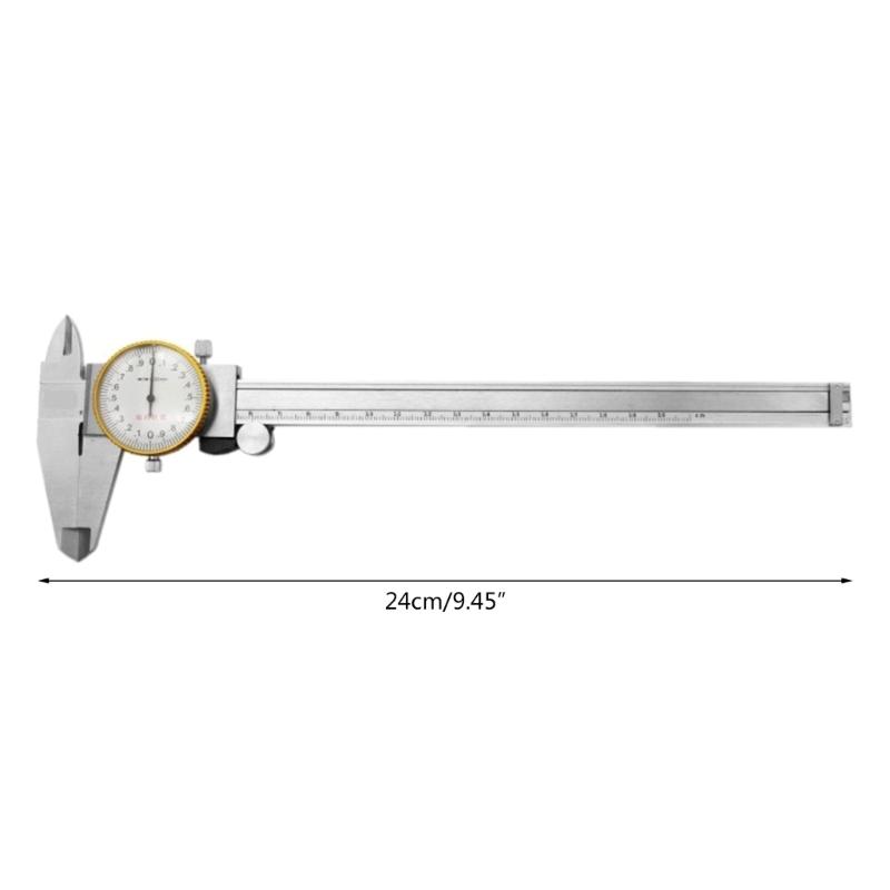Versatile Woodworking Measurement Tool Adjustable Dial Gauge Precisions Woodworking Dial Gauge Alloy Ruler 24cm/9inch