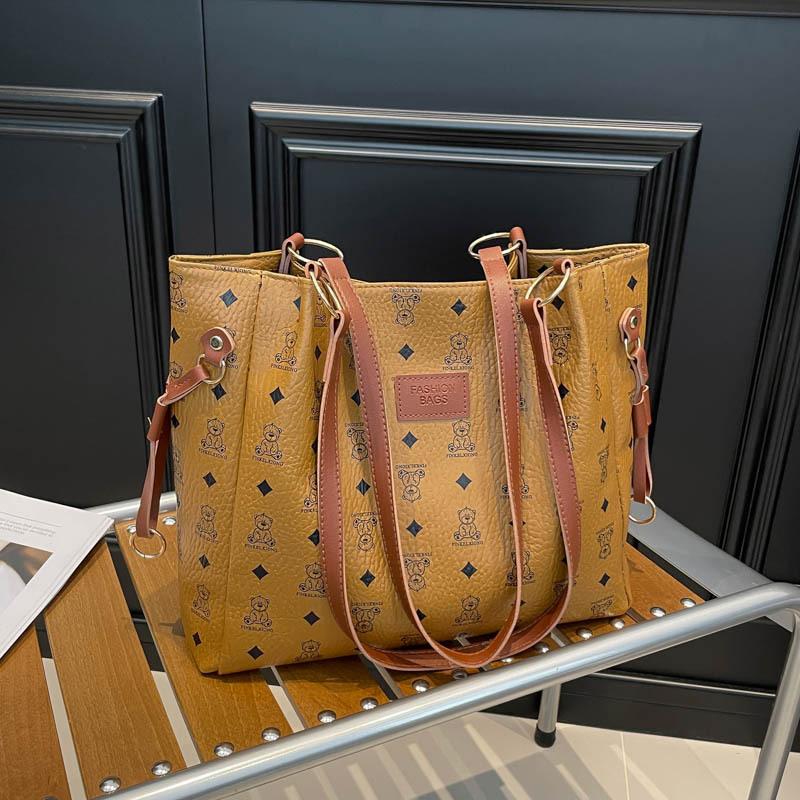 

Сумка через плечо новый модный тренд повседневный зарубежный стиль простая большая вместимость сумка-тоут корейская версия высококлассной сумочки коричневый