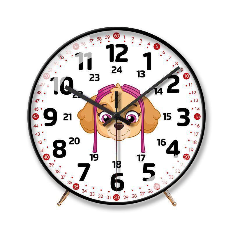 Paw Patrol Children s Silent Quartz Desk Clock - Cute Cartoon Bedroom Clock for Kindergarten Standard