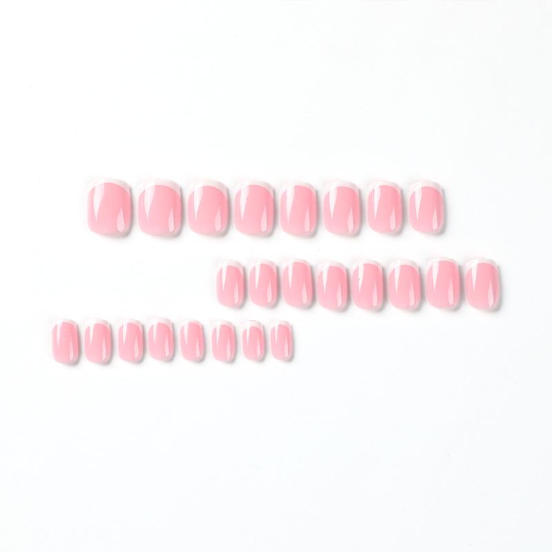24 ks/sada Rychlé nehty Nálepka s krátkými falešnými nials Nositelná voděodolná manikúra Hotové nehty