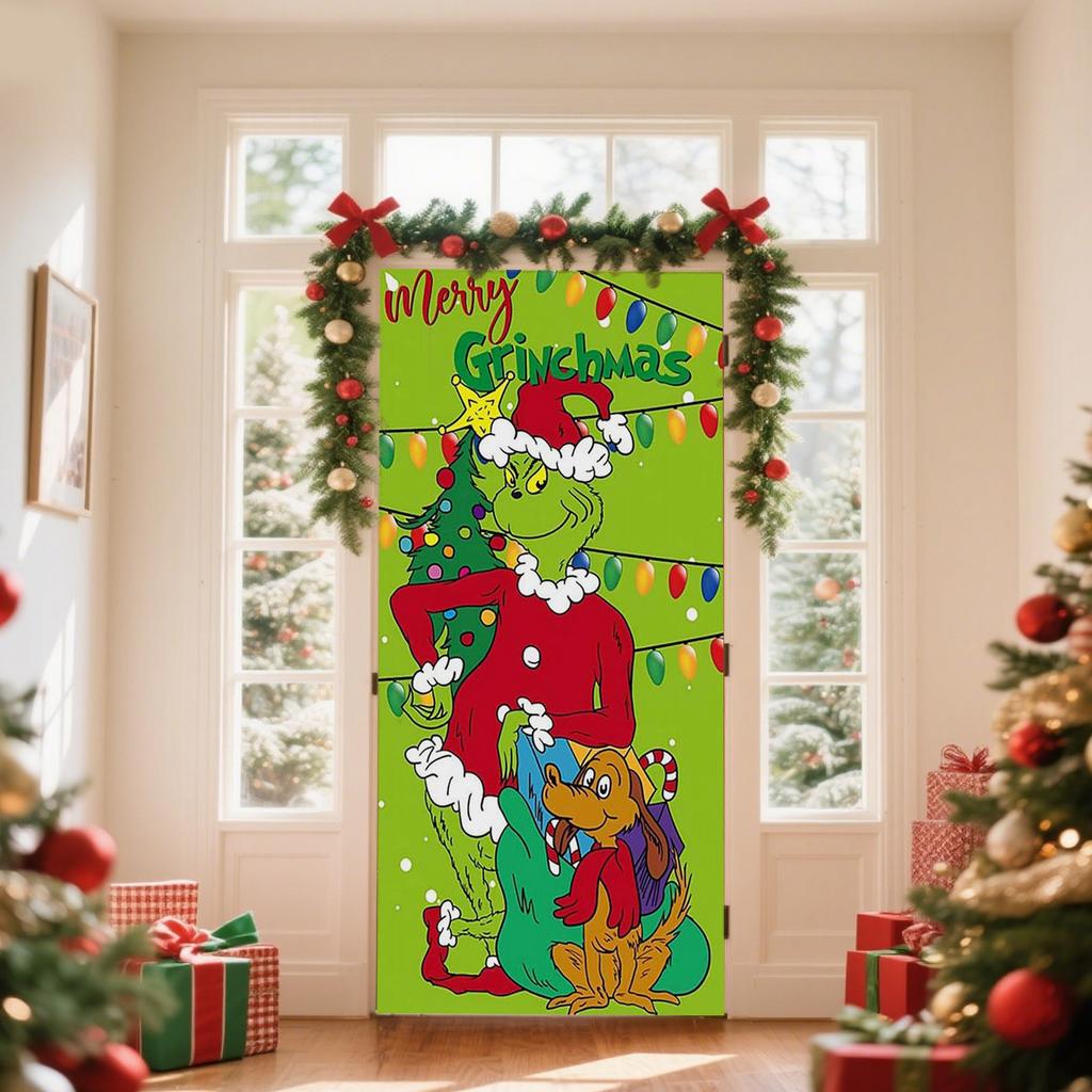 Welcome To Huhu Town. Door Frames, Door Curtains, Flags, Christmas Decorations, Doors And Banners