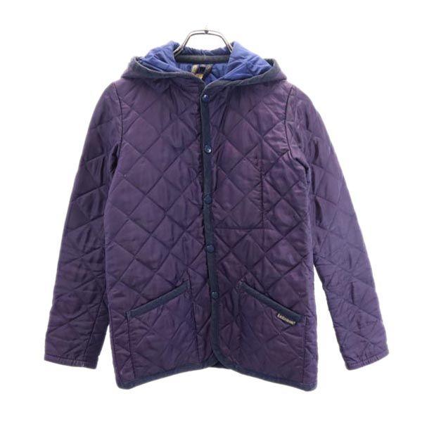 LAVENHAM Quilted Jacket 36 Purple Hood Women Used
