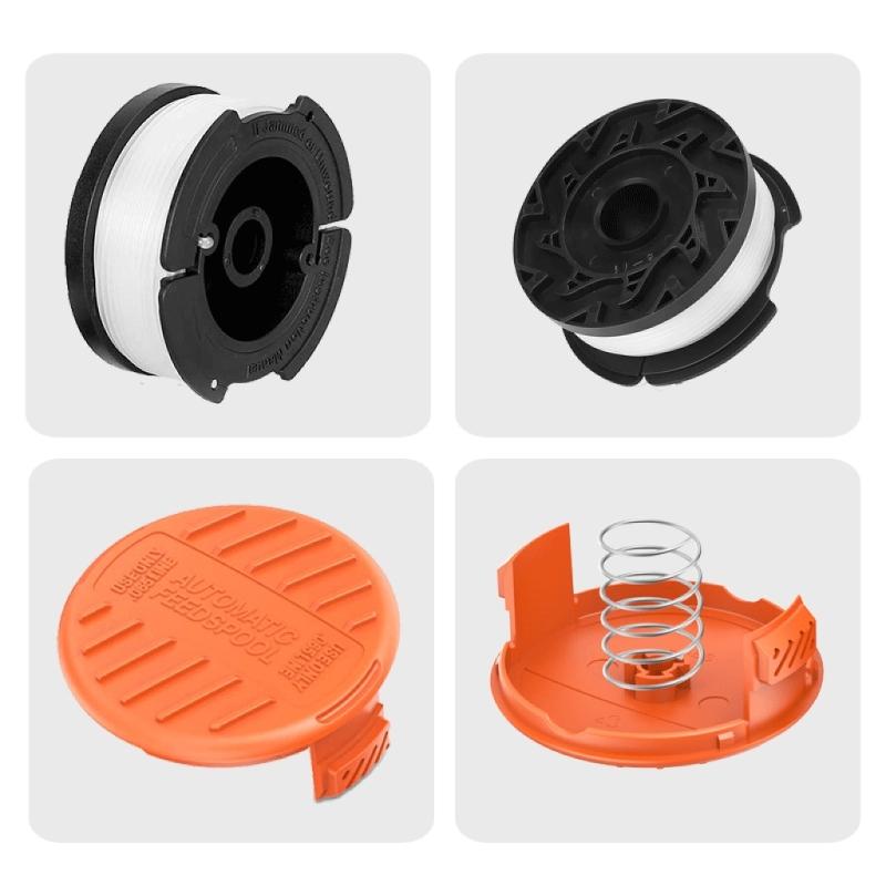 Pack of 6 Grass Trimmer Spools,for Black and Decker Grass Trimmer, Diameter 1.65mm, 10M Trimmer Spool
