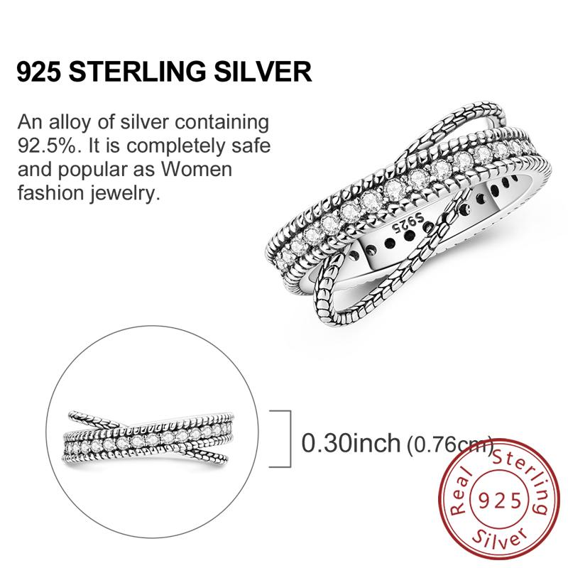 New 925 Silver Rings Firefly Hollow Rose Infinite Love Simple Ring for Women Wedding Engagement Party Jewelry Gift