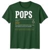 Pops Definition Unisexs T Shirt Grandad Grandpa Gift Fathers Day Graphic Tee