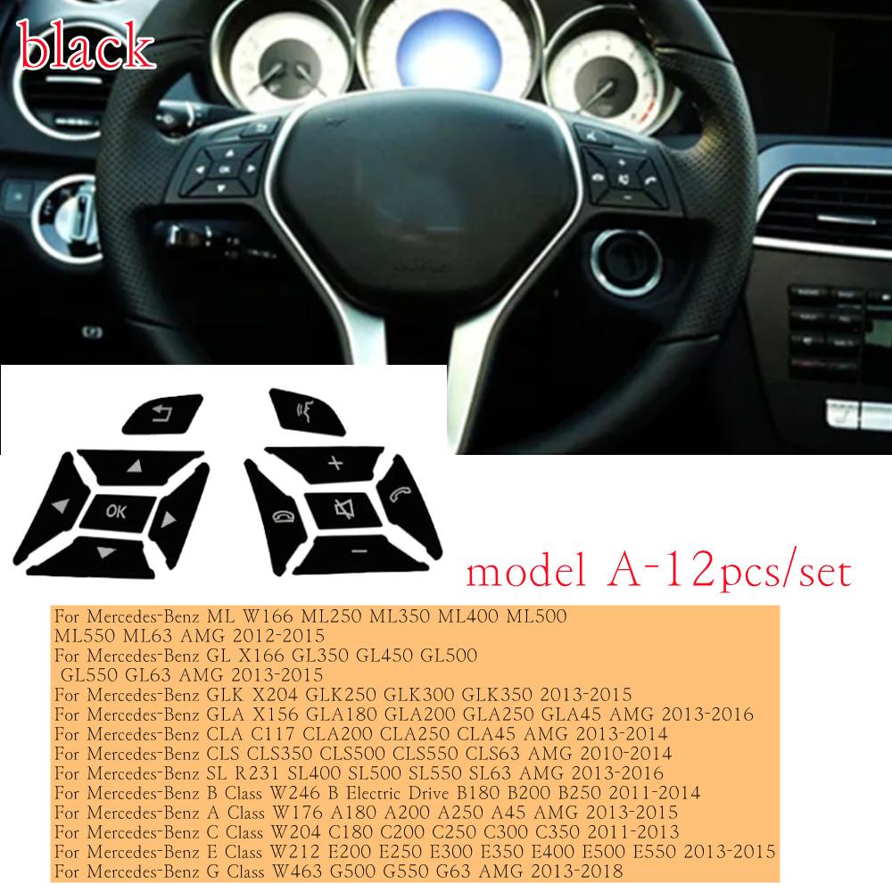 For Benz A B C E CLA GLA ML GL GLK GLE Class Car Door Seat Memory Adjust Window Lift Steering Wheel Button Switch Trim Stickers