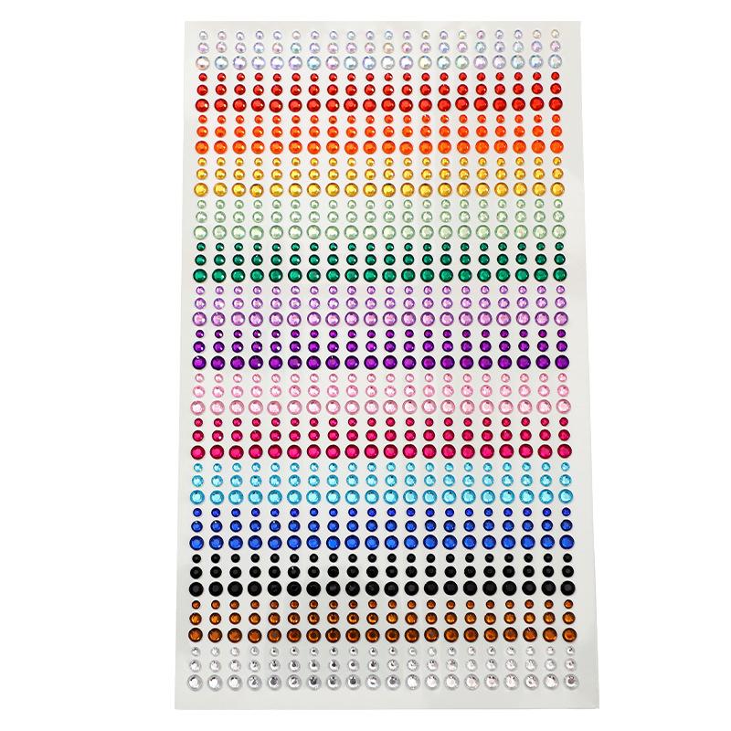900pcs Colorful Rhinestones DIY, Rainbow Eye Stickers For Art Music Festival Stage Performance, Face Jewelry Makeup Accessories With Multiple Styles