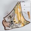 Silk-Feel 90x90 Women's Korean Style Spring/Summer Versatile Printed Square Scarf