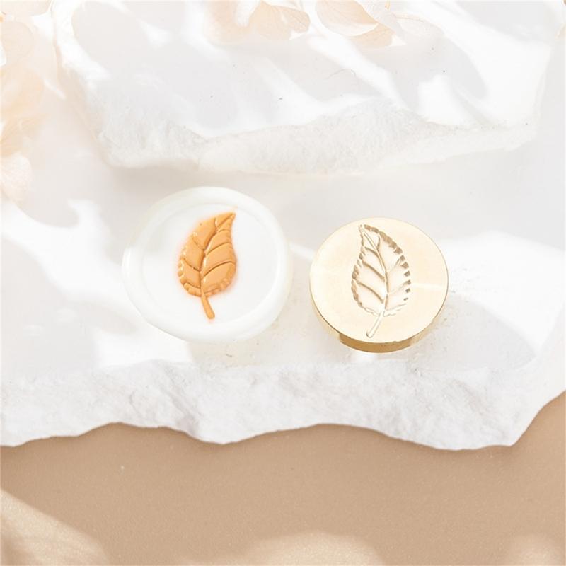 Fruchtpflanzen-Serie Siegelwachsstempel für Weihnachtsumschläge Karte Hochzeitseinladung Dekor Messing Kleeblätter Wachssiegelstempel