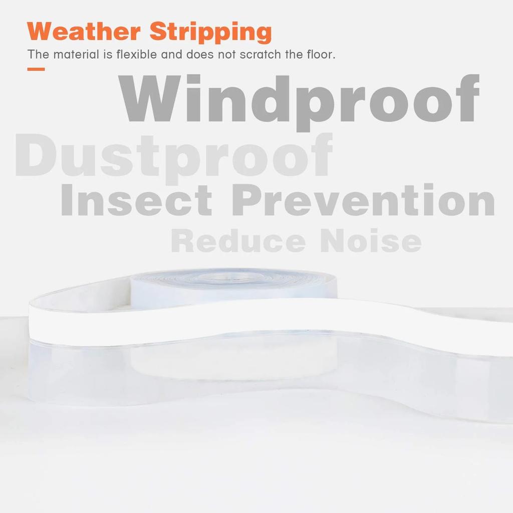 Sealing Water Blocking Strip At The Bottom Gap Of The Bathroom Shower Room Door Glass Doors Transparent Windproof Strip