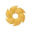 Retro Matte Gold Wheat Ear Circle Brooch Personalized and Niche Metallic Texture Chest Flower Suit Jacket Pin Accessories