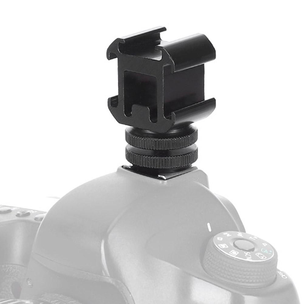1 4   Dual Layer Screw One for Three Hot Cold Shoe Base Fill Light Multifunction Bracket