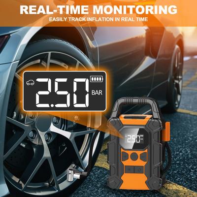 New Car Tire Inflator 60L/min Tire Pump Portable Digital Display Electric Inflator High Power Wireless Car Air Pump Tire