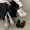 New Summer Design Narrow Band Buckle Strap Platform Wedge Heels Woman Sandals Fashion Open Toe Banquet Shoes