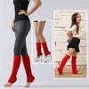 Women Ribbed Knit Leg Warmers, Slouchy Knee High Boot Cuffs, Stretch Knitted Leg Covers for Yoga Ballet Dance Fitness Autumn Winter
