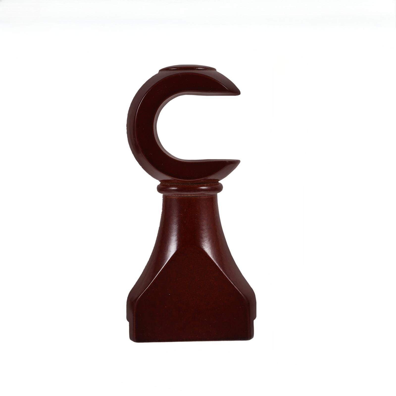 

2Pcs Curtain Rail Brackets Rod Tray Wood Holder Support Hooks Wall Bracket Roman Pole Wooden Brackets Valance Pole Racks For 2pcs коричневий