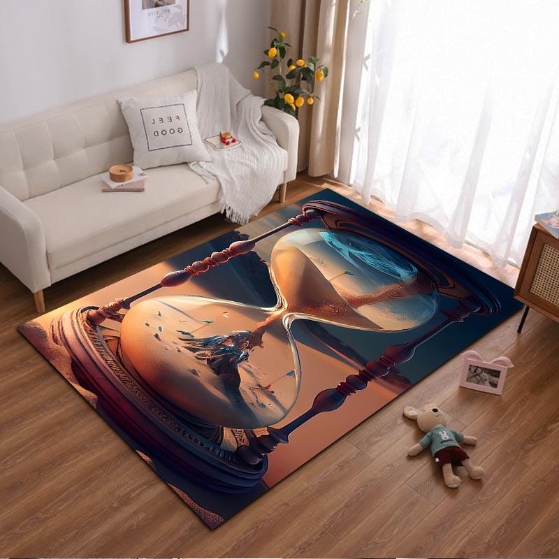 

Fantasy Hourglass Artwork Carpet, Sand Time Landscape Design Rug Suitable for use as an anti-slip for living room bedroom sofas 40x60cm( 15x23in )