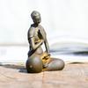 Outdoor Sitting Buddhism Statue Meditating Carving Statue Buddhism Sculpture for Peaceful Home and Garden Decoration