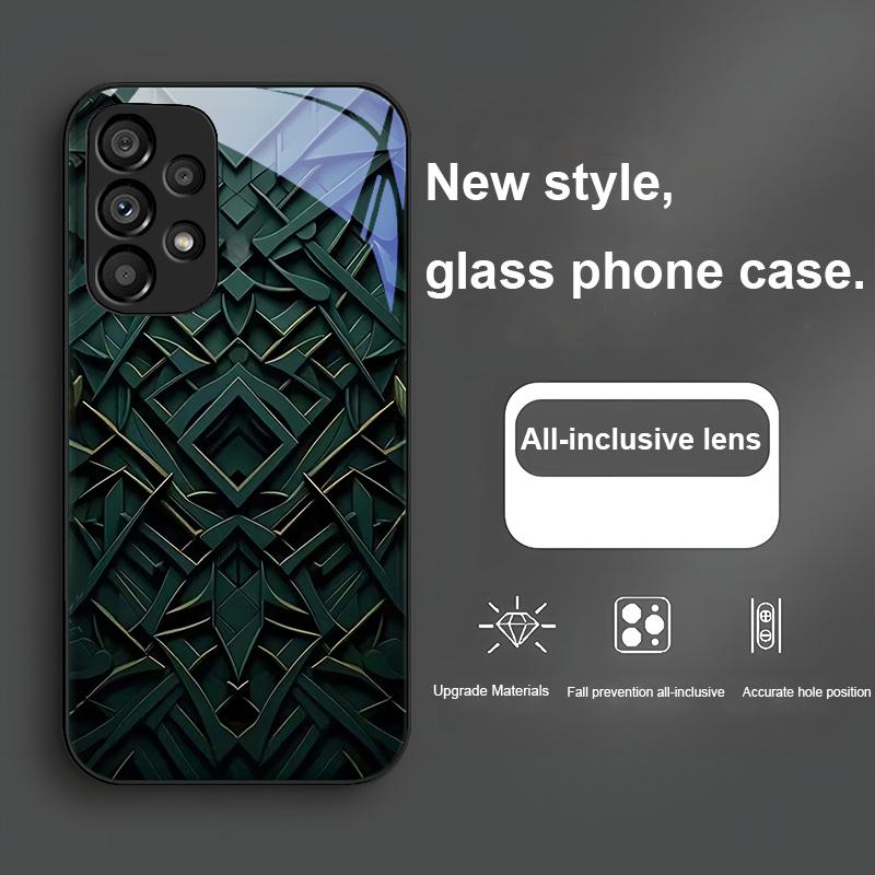 Honeycomb Filter Bronze For Samsung Galaxy S24 Plus S20 21 FE S23 Ultra S8 9 A70 72 73 50 51 52 53 Tempered Glass Phone Case